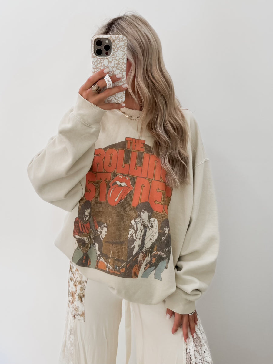 Rolling Stones Thrifted Sweatshirt CK Squared Boutique