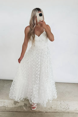 Forever In Love White Midi Dress