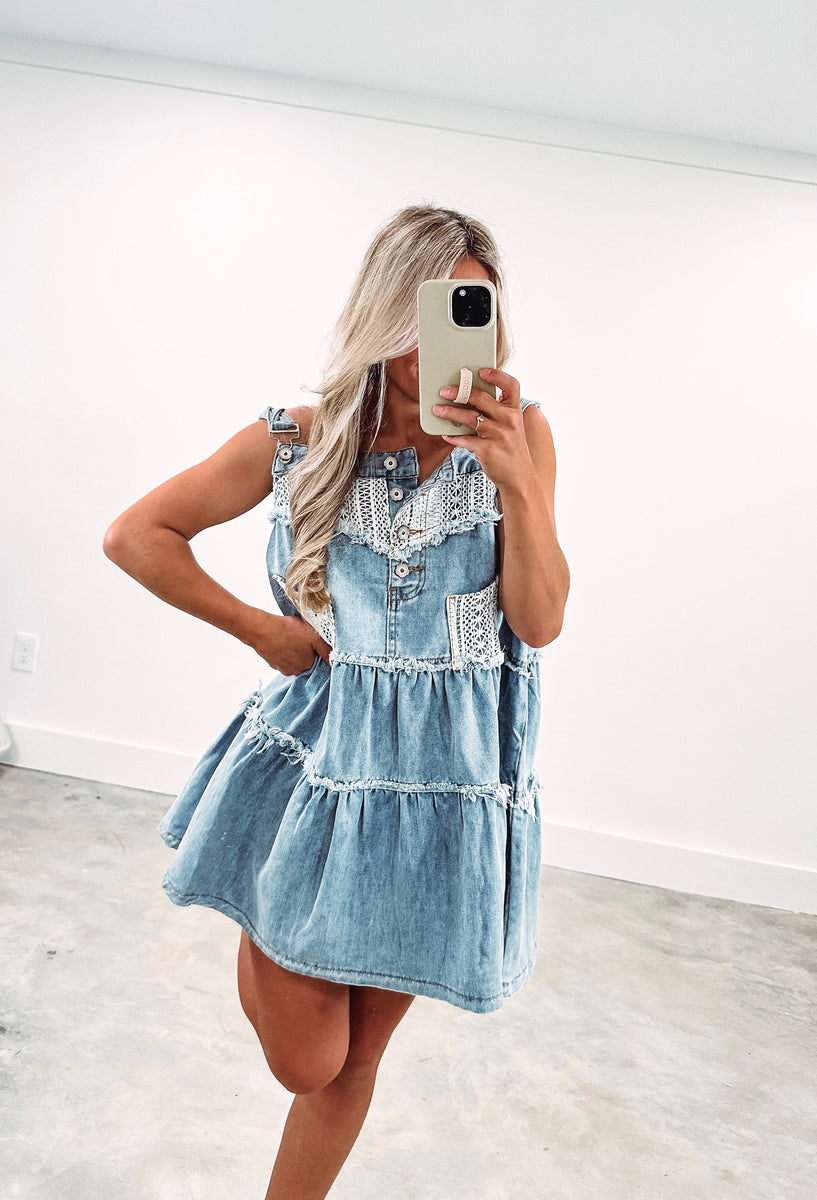 Seaside Brunch Denim Dress CK Squared Boutique