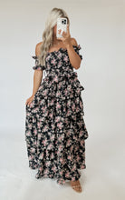 Load image into Gallery viewer, Jayden Black Floral Maxi