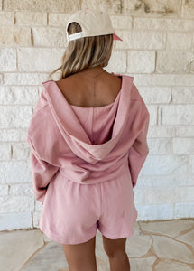 Jess Mauve Hooded Romper