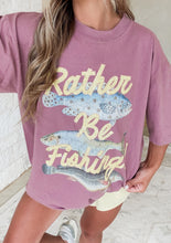 Load image into Gallery viewer, Rather Be Fishing Boxy Tee - Mauve