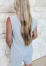 Load image into Gallery viewer, My Day Off Sleeveless Button Terry Romper