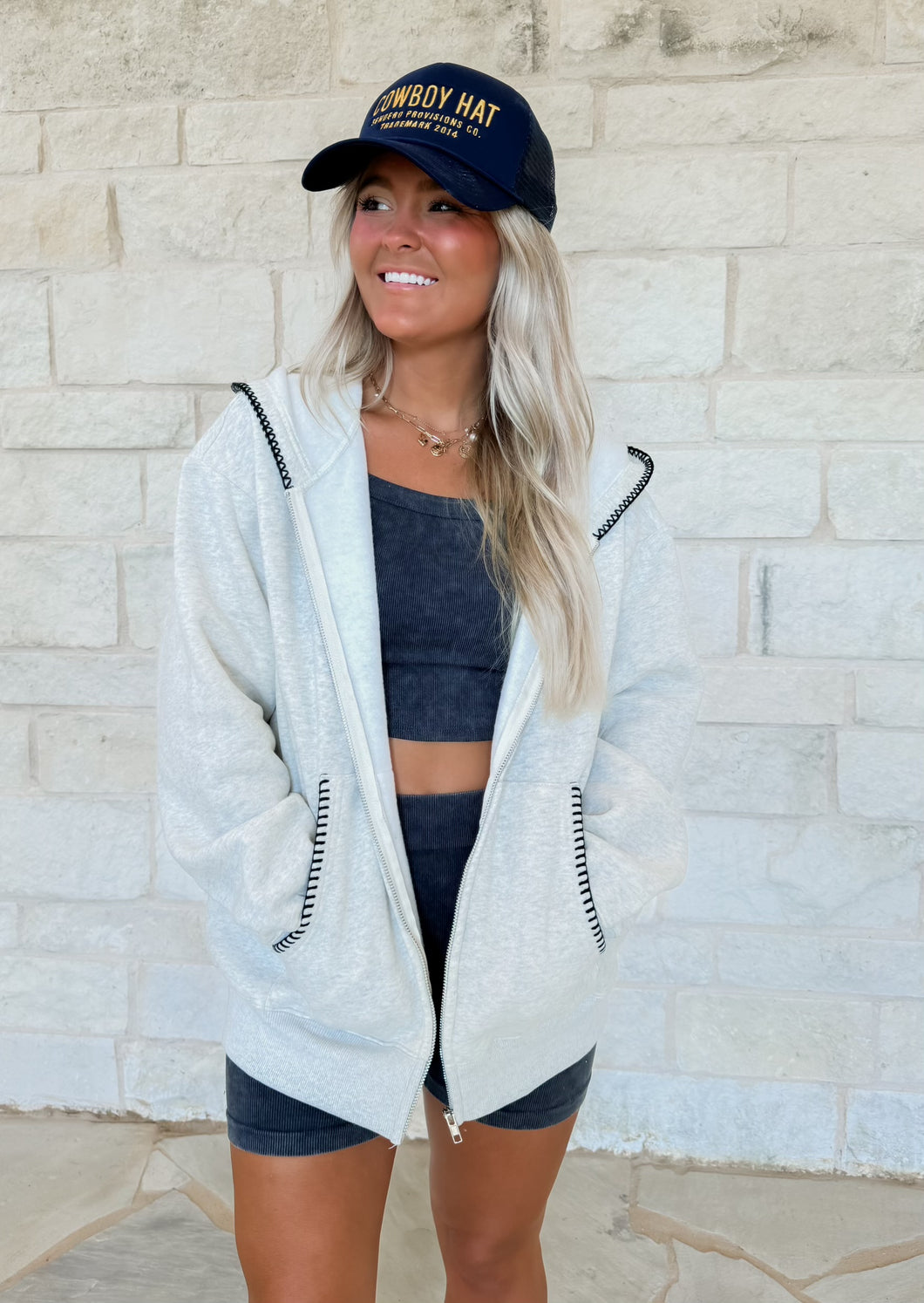 Cassidy Heather Gray Hooded Jacket