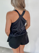 Load image into Gallery viewer, Get Moving Flexflow Active V Neck Racerback Crop Top - Black