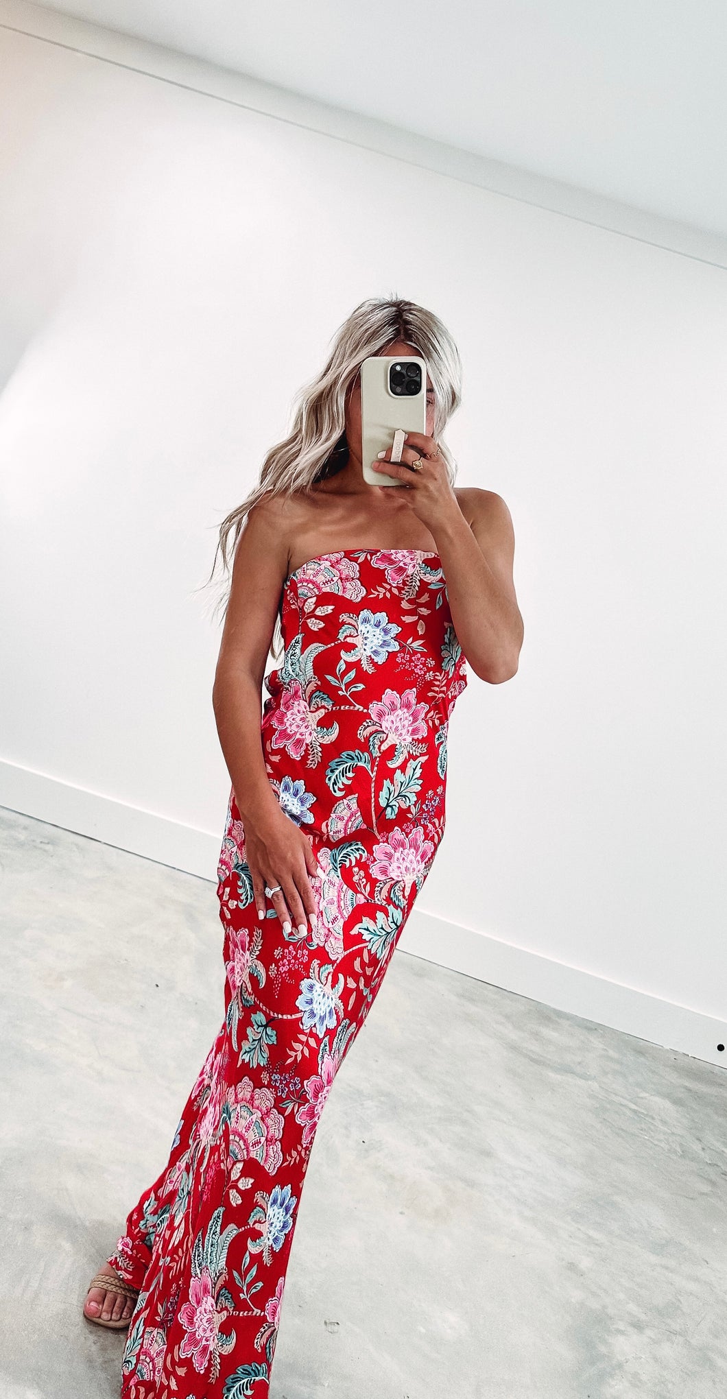 Presley Floral Strapless Maxi (FINAL SALE)