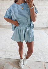 Load image into Gallery viewer, Make It Count Striped Tee + Poplin Short Set