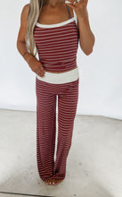 Load image into Gallery viewer, Laid Back Striped Tank w/ Fold Over Pant Set