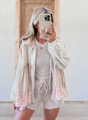 Girly Girl Ruffled Zip Jacket