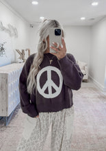 Load image into Gallery viewer, Peace Knit Sweater - Charcoal (FINAL SALE)