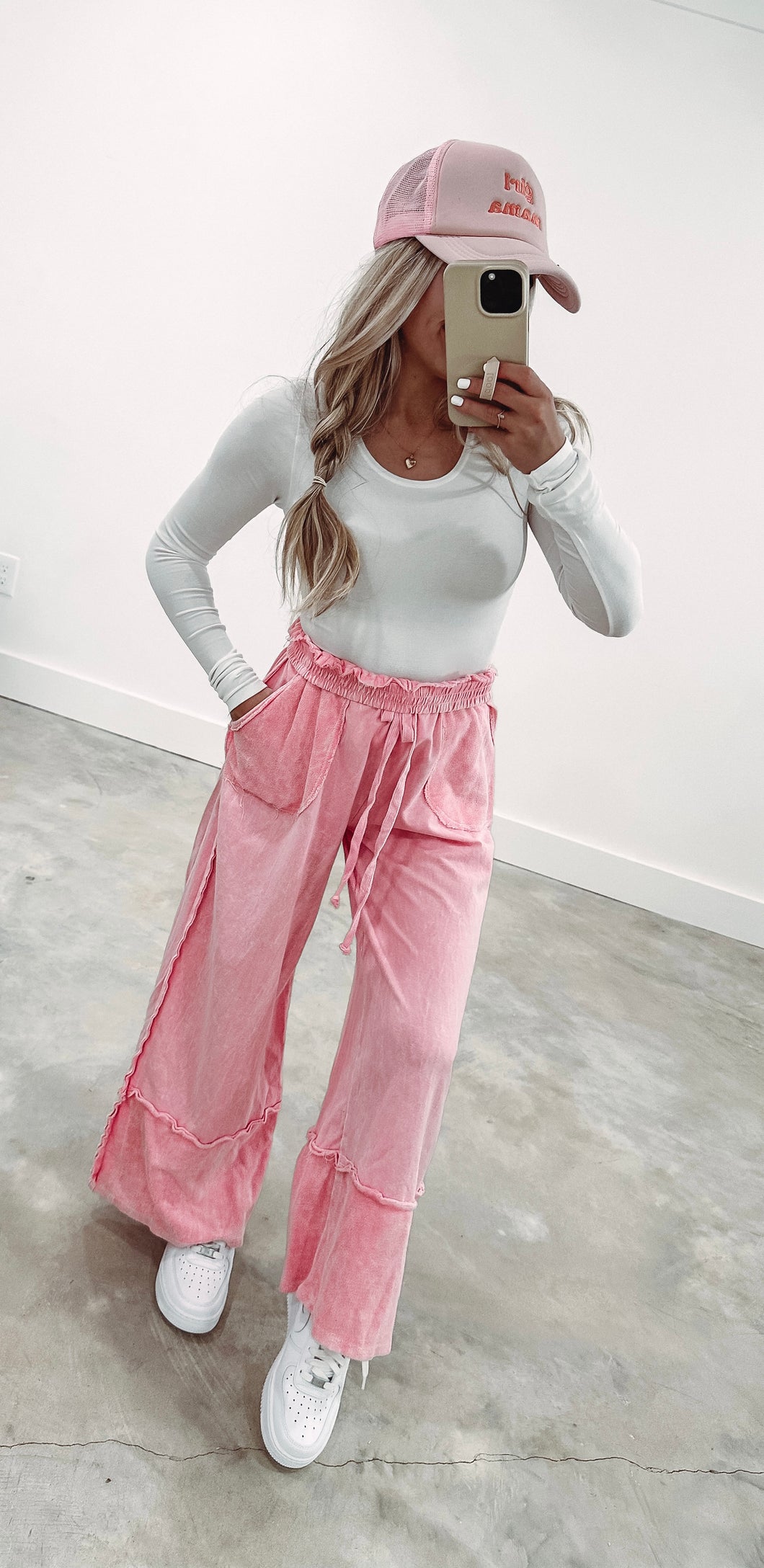 Abby Mineral Wash Pink Pants