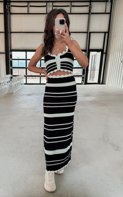 Bayside Brunch Striped Skirt Set