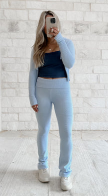 Georgia Knit Blue Pant Set