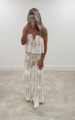Made For This White Lace Jumpsuit