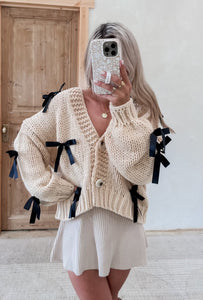 Nice Feelings Bow Cardigan