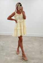 Load image into Gallery viewer, Summer Blossom Tiered Dress (yellow)