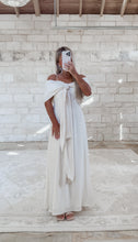 Load image into Gallery viewer, Within Myself Off the Shoulder Bow Maxi Dress - Cream
