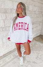 Load image into Gallery viewer, America Long Sleeve Crew Neck Oversized Sweatshirt
