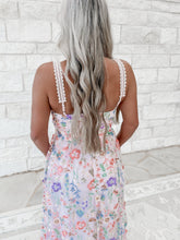 Load image into Gallery viewer, Mixed Feelings Floral Embroidery Mesh Maxi Dress