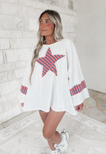 Load image into Gallery viewer, Lost In The Stars Patch Washed Terry Tunic - Ecru