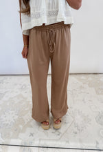 Load image into Gallery viewer, Soft Smiles Terry Knit Wide Leg Drawstring Pants - Coconut