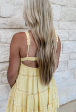 Load image into Gallery viewer, Ray Of Sunshine Crochet Mini Dress - Yellow