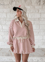 Load image into Gallery viewer, Daydream Believer Striped Sweatshirt + Bubble Mini Skirt Set