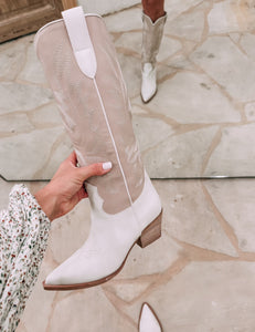 Casey Beige Western Boots