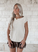 Load image into Gallery viewer, Don’t Second Guess It One Shoulder Knit Sweater Top - Vanilla