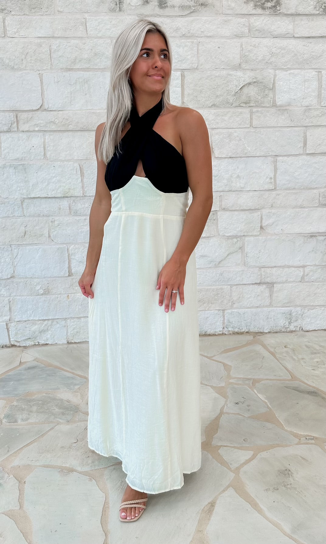 bora bora maxi dress Bora Bora Contrast Halter Maxi
