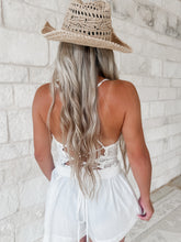 Load image into Gallery viewer, Dainty Darling Floral Lace Crochet Lace-Up Back Tank Top