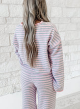 Load image into Gallery viewer, Ella Striped Henley Top &amp; Pant Set