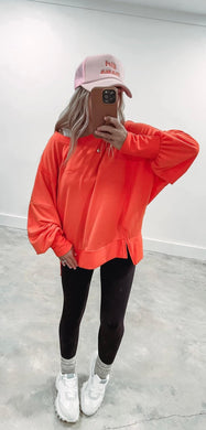 Slowing Down Orange Lightweight Sweatshirt