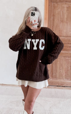 New York City Cable Knit Sweater