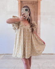 Load image into Gallery viewer, Ease My Mind Yellow Floral Babydoll Dress