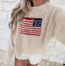 Load image into Gallery viewer, Flag Knitted Sweater Top
