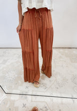 Load image into Gallery viewer, High Stakes Mineral Wash Tiered Pants - Sienna