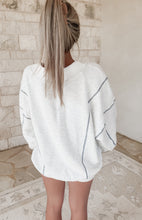 Load image into Gallery viewer, Modern Motion Reversible Twist-Front Terry Sweatshirt - Ash Grey