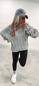 Full Heart Gray Knit Sweater