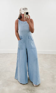 Living The Dream Blue Jumpsuit (FINAL SALE)