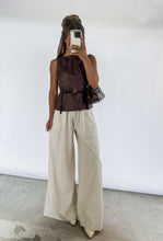 Load image into Gallery viewer, City Lights Sleek Faux Leather Belted Top