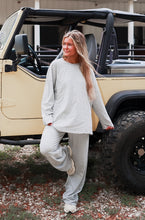 Load image into Gallery viewer, Weekend Plans Stripe Oversized Round Neck Top &amp; Wide Leg Pants Set