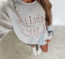 Load image into Gallery viewer, Mississippi State Bulldogs Plaid Crest Thrifted Sweatshirt * Officially licensed *