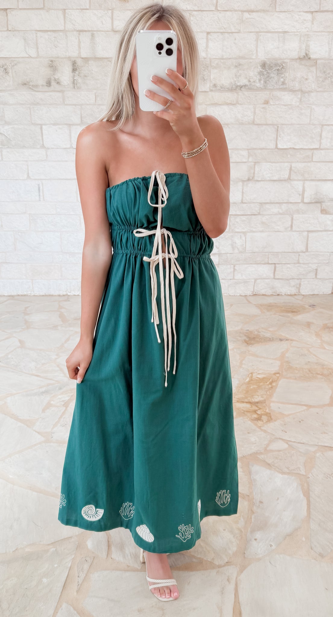 Sailing The Sea Embroidered Shell Maxi CK Squared Boutique Sailing The Sea Embroidered Shell Maxi CK Squared Boutique