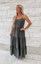 Load image into Gallery viewer, Coming Back Around Cotton Scoop Neck Tiered Midi Dress