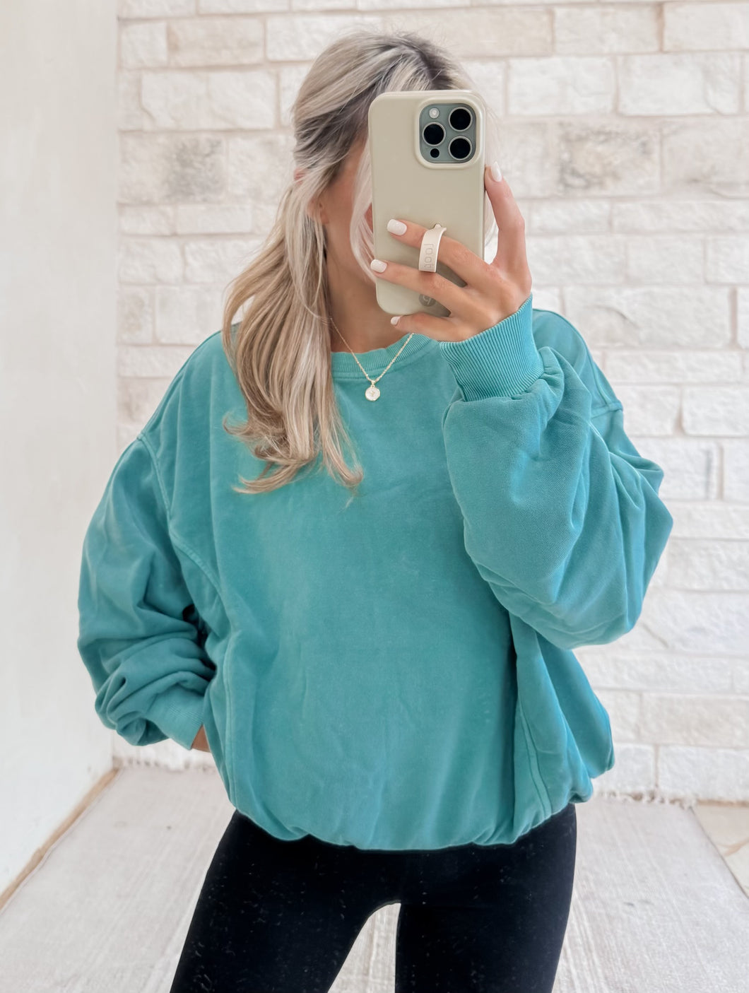 Elly Casual Sweatshirt - Teal