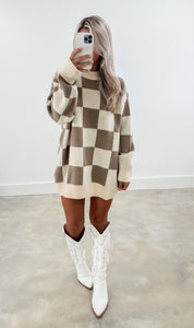 Courtney Oversized Checkered Sweater