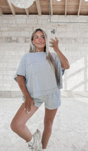 Load image into Gallery viewer, Butter Bliss Exposed Seam Boxy Top &amp; Shorts Set - H Grey