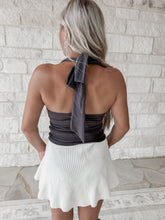Load image into Gallery viewer, No Worries Here Halter Tie Back Knit Top