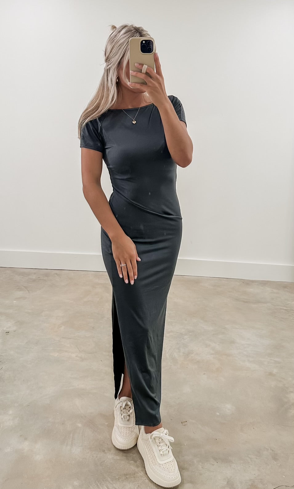 Amber Charcoal Slit Maxi